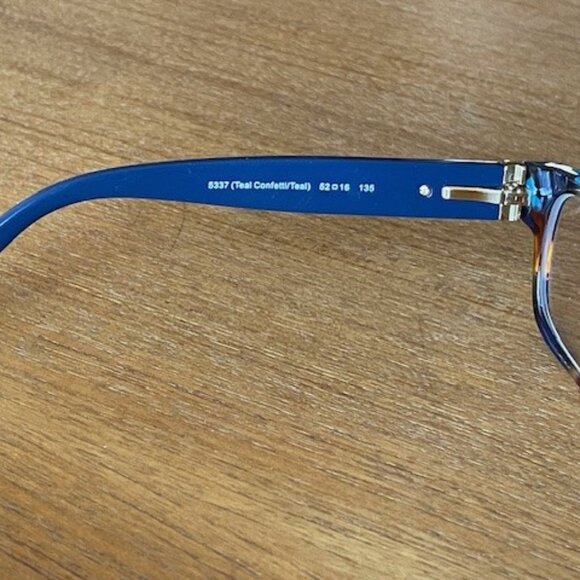 COACH EYEGLASSES FRAMES HC 6078 5337 Teal Confetti 52[]16 + CASE/Cloth LIKE NEW - Picture 8 of 16